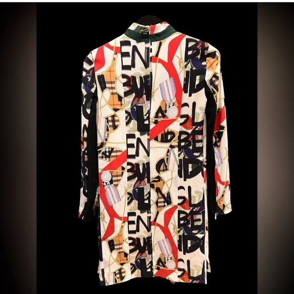 ❌❌sold❌❌Burberry London Zoya High-Neck Graffiti-Print Dress - Picture 9 of 9